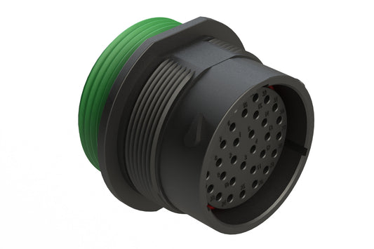AHDP04-24-33SN-WTA 33 Position Receptacle, Shell Size 24, Socket, Plastic, Normal Diameter Rear Seal, Wide Thread Adapter WTA (Green)