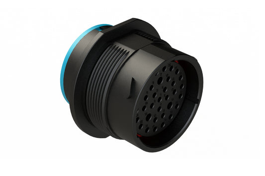 AHDP04-24-35SR-SRA 35 Position Receptacle, Socket, Shell Size 24, Reduced Diameter Seal (Blue Adapter), Smooth Ring Adapter, Dustcap Included. HDP24-24-35SE