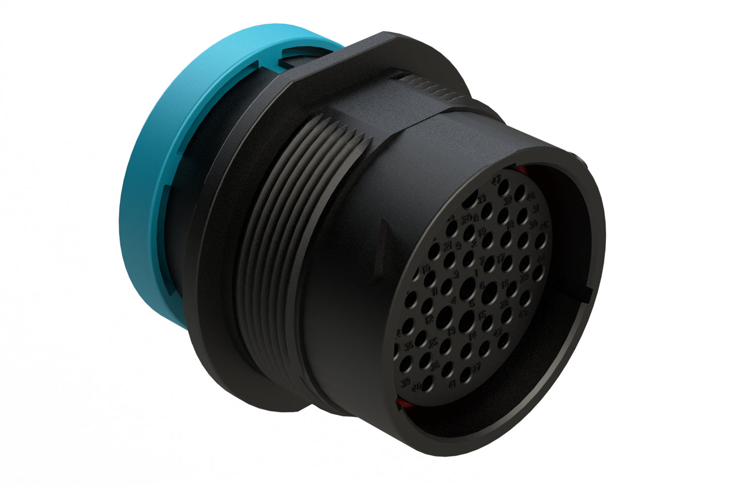 AHDP04-24-47SR-BRA 47 Position Receptacle, Socket, Shell Size 24, Reduced Diameter Seal (Blue Adapter), Backshell Ring Adapter. HDP24-24-47SE-L017