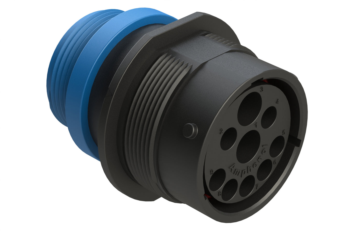 AHDP04-24-91PR-STA 9 Position Receptacle, Pin, ISOBUS, Shell Size 24, Reduced Diameter Seal (Blue Adapter), Small Thread Adapter. HDP24-24-91PE-L015