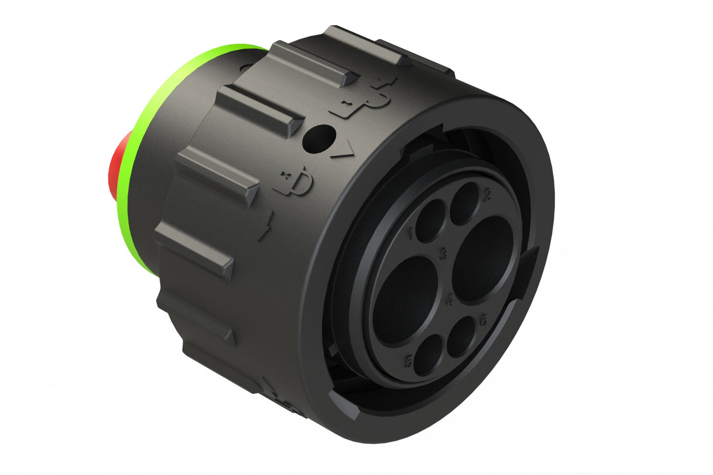 AHDP06-18-06PN-SRAC030 2 Position Plug, Pin, Shell Size 18, Normal Diameter Seal (Green Adapter), Smooth Ring Adapter. HDP26-18-6PN-C030