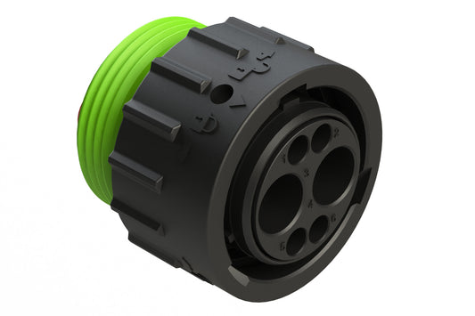 AHDP06-18-06PN-WTAC030 2 Position Plug, Pin, Shell Size 18, Normal Diameter Seal (Green Adapter), Wide Thread Adapter. HDP26-18-6PN-C030