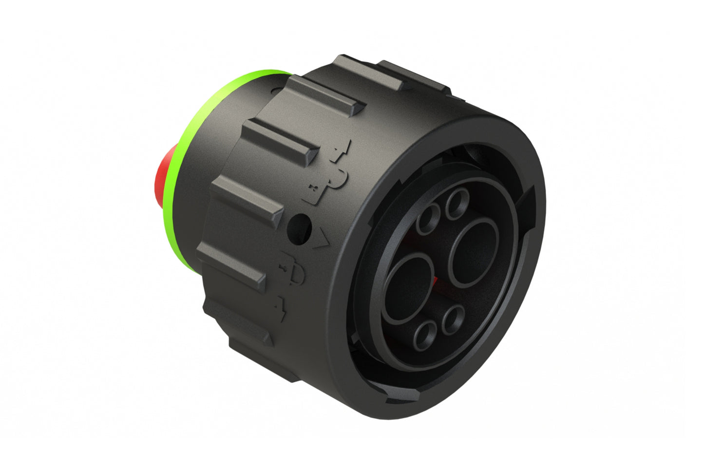 AHDP06-18-06SN-SRA 6 Position Plug, Socket, Shell Size 18, Normal Diameter Seal (Green Adapter), Wide Thread Adapter. HDP26-18-6SN