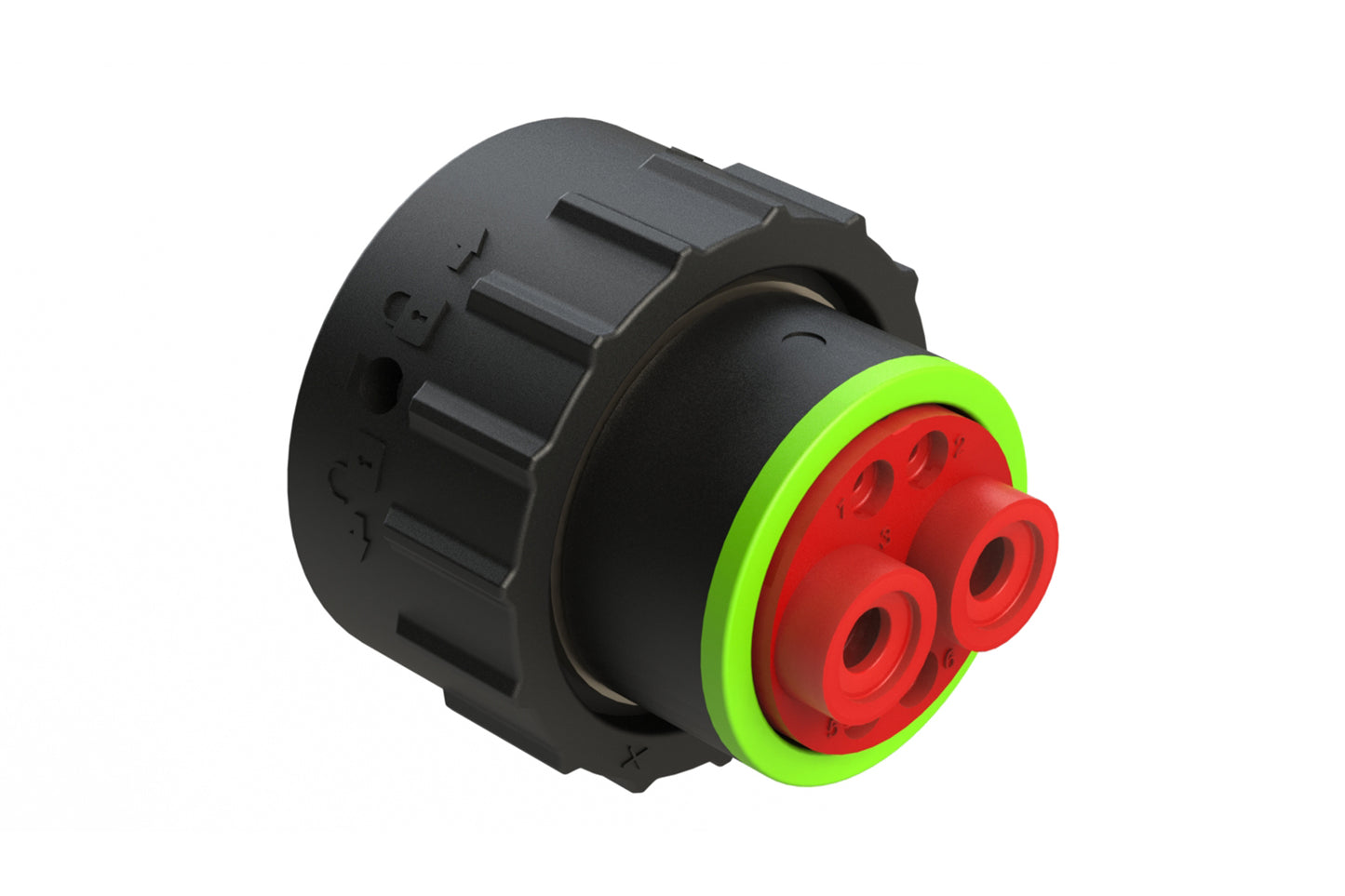 AHDP06-18-06SN-SRA 6 Position Plug, Socket, Shell Size 18, Normal Diameter Seal (Green Adapter), Wide Thread Adapter. HDP26-18-6SN