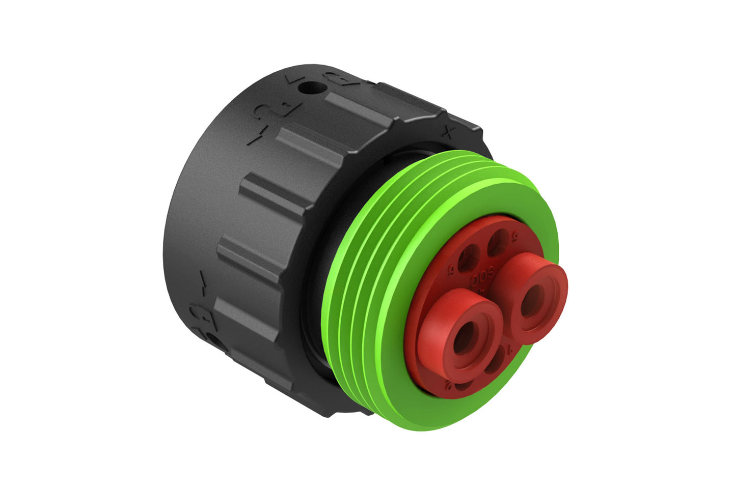 AHDP06-18-06SN-WTA 6 Position Plug, Socket, Shell Size 18, Normal Diameter Seal (Green Adapter), Wide Thread Adapter. HDP26-18-6SN-L024