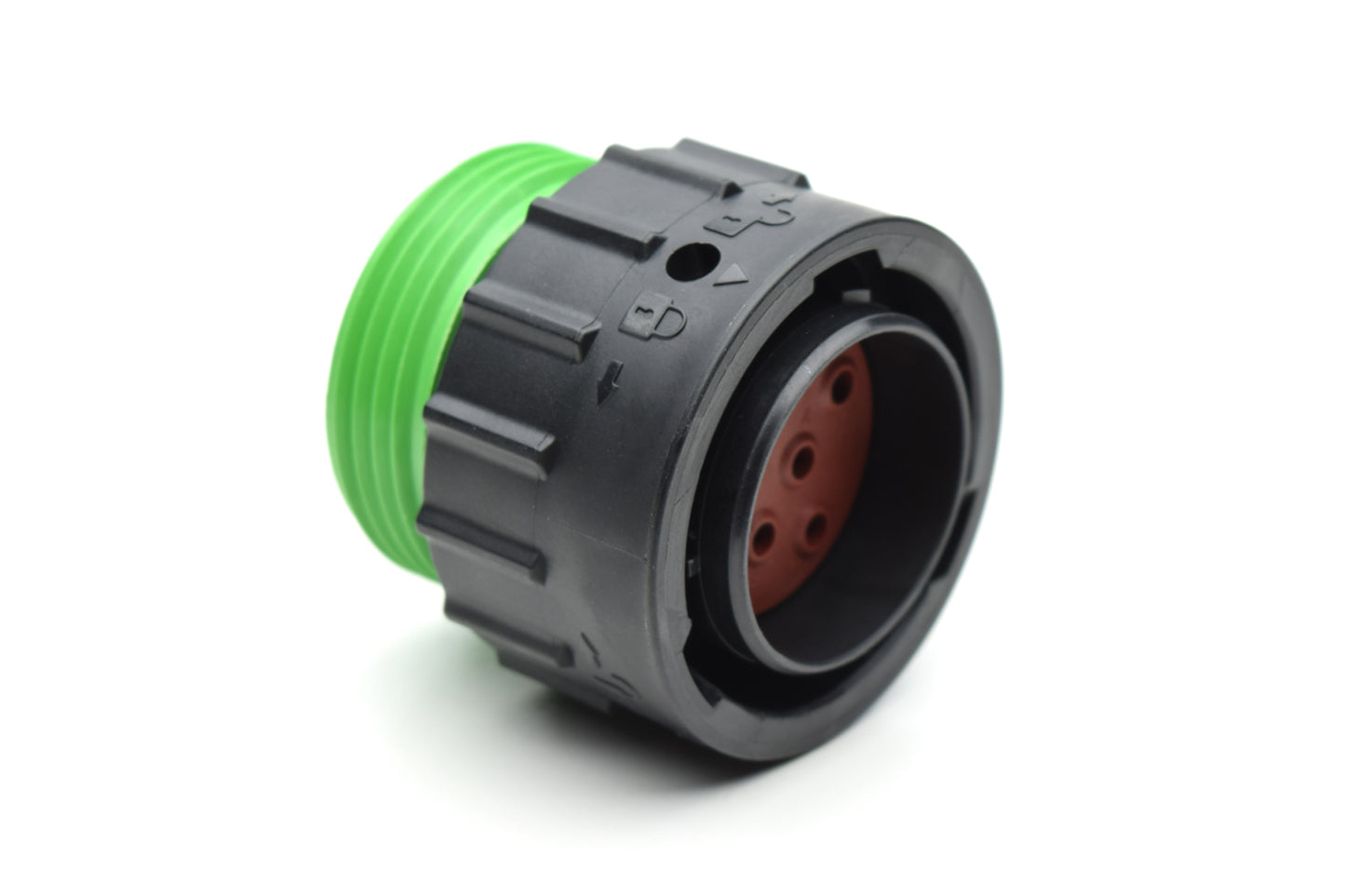 AHDP06-18-08PN-WTA 8 Position Plug, Pin, Shell Size 18, Normal Diameter Seal (Green Adapter), Wide Thread Adapter. HDP26-18-8PN-L024