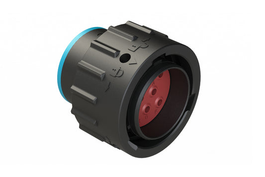 AHDP06-18-08PR-SRA 8 Position Plug, Pin, Shell Size 18, Reduced Diameter Seal (Blue Adapter), Smooth Ring Adapter