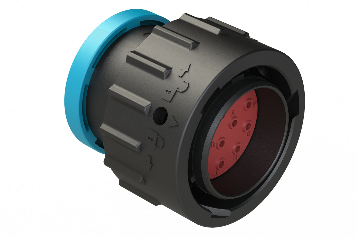 AHDP06-18-14PR-BRA 14 Position Plug, Pin, Shell Size 18, Reduced Diameter Seal (Blue Adapter), Backshell Ring Adapter. HDP26-18-14PE-L017