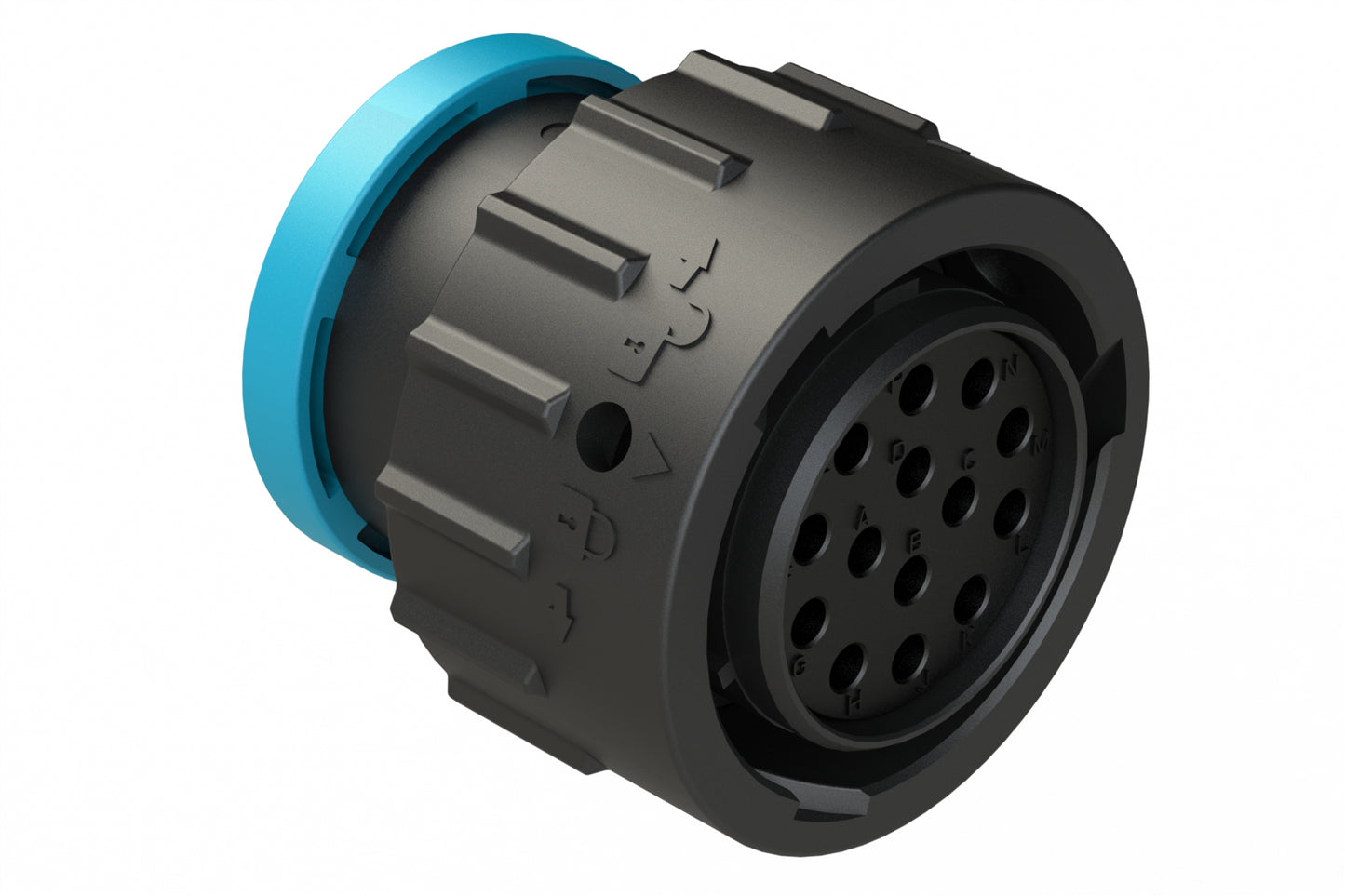 AHDP06-18-14SR-BRA 14 Position Plug, Socket, Shell Size 18, Reduced Diameter Seal (Blue Adapter), Backshell Ring Adapter. HDP26-18-14SE-L017