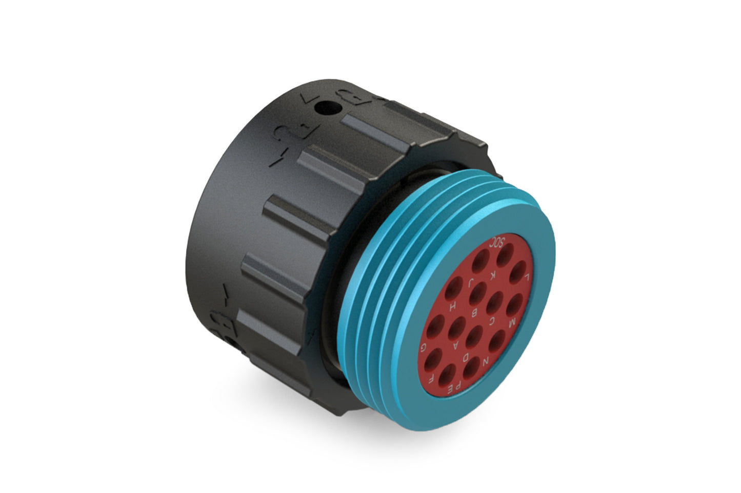 AHDP06-18-14SR-WTA 14 Position Plug, Socket, Shell Size 18, Reduced Diameter Seal (Blue Adapter), Wide Thread Adapter. HDP26-18-14SE-L024