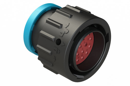 AHDP06-18-20PR-BRA 20 Position Plug, Pin, Shell Size 18, Reduced Diameter Seal (Blue Adapter), Backshell Ring Adapter