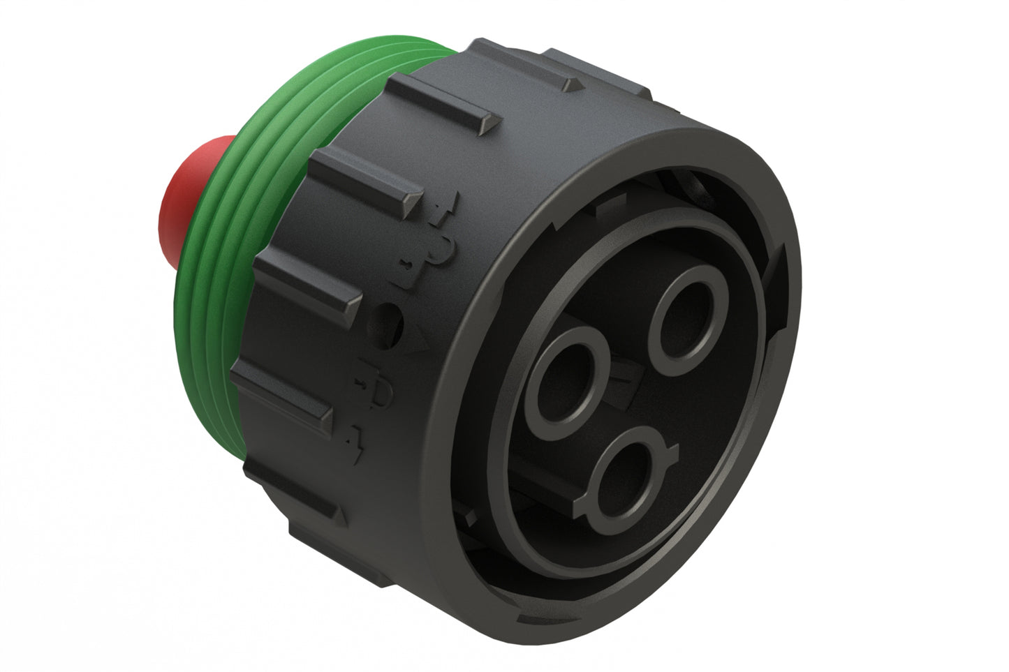 AHDP06-24-03SNA-WTAC031 3 Position Plug, Socket, Shell Size 24,  Keyed A, 100A, 1000V, Normal Diameter Seal (Green Adapter), Wide Thread Adapter