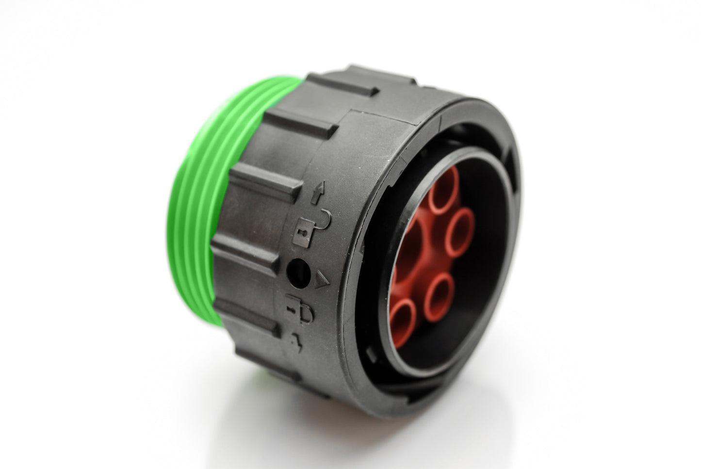 AHDP06-24-07PN-WTA 7 Position Plug, Pin, Shell Size 24, Normal Diameter Seal (Green Adapter), Wide Thread Adapter