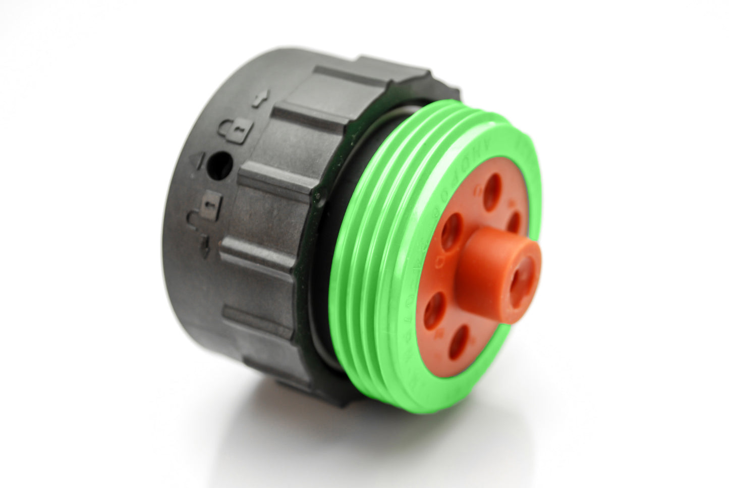 AHDP06-24-07PN-WTA 7 Position Plug, Pin, Shell Size 24, Normal Diameter Seal (Green Adapter), Wide Thread Adapter