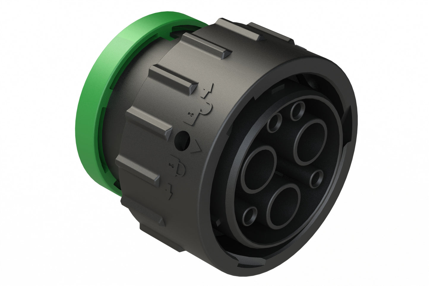 AHDP06-24-07SN-BRACL22 7 Position Plug, Socket, Shell Size 24, Normal Diameter Seal (Green Adapter), Backshell Ring Adapter, CL22. HDP26-24-7SN-CL22