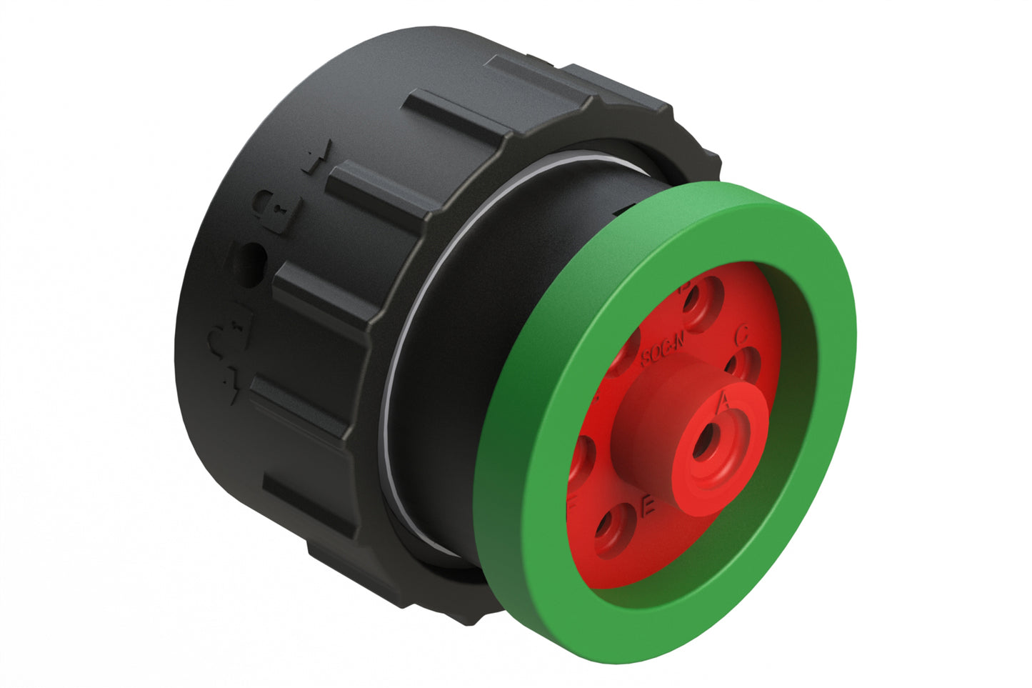 AHDP06-24-07SN-BRA 7 Position Plug, Socket, Shell Size 24, Normal Diameter Seal (Green Adapter), Backshell Ring Adapter