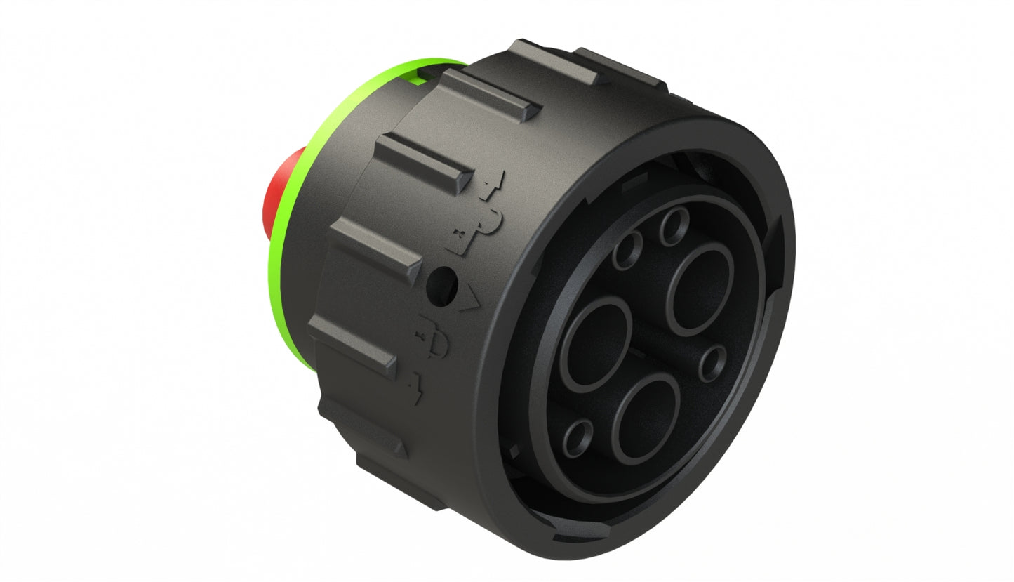 AHDP06-24-07SN-SRACL22 7 Position Plug, Socket, Shell Size 24, Normal Diameter Seal (Green Adapter), Smooth Ring Adapter. HDP26-24-7SN-CL22