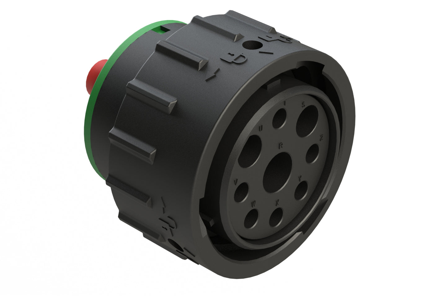 AHDP06-24-09SN-SRA 9 Position Plug, Socket, Shell Size 24, Normal Diameter Seal (Green Adapter), Smooth Ring Adapter. HDP26-24-9SN