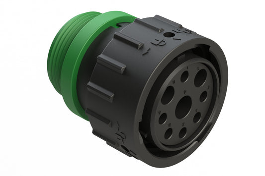 AHDP06-24-09SN-STA 9 Position Plug, Socket, Shell Size 24, Normal Diameter Seal (Green Adapter), Small Thread Adapter. HDP26-24-9SN-L015