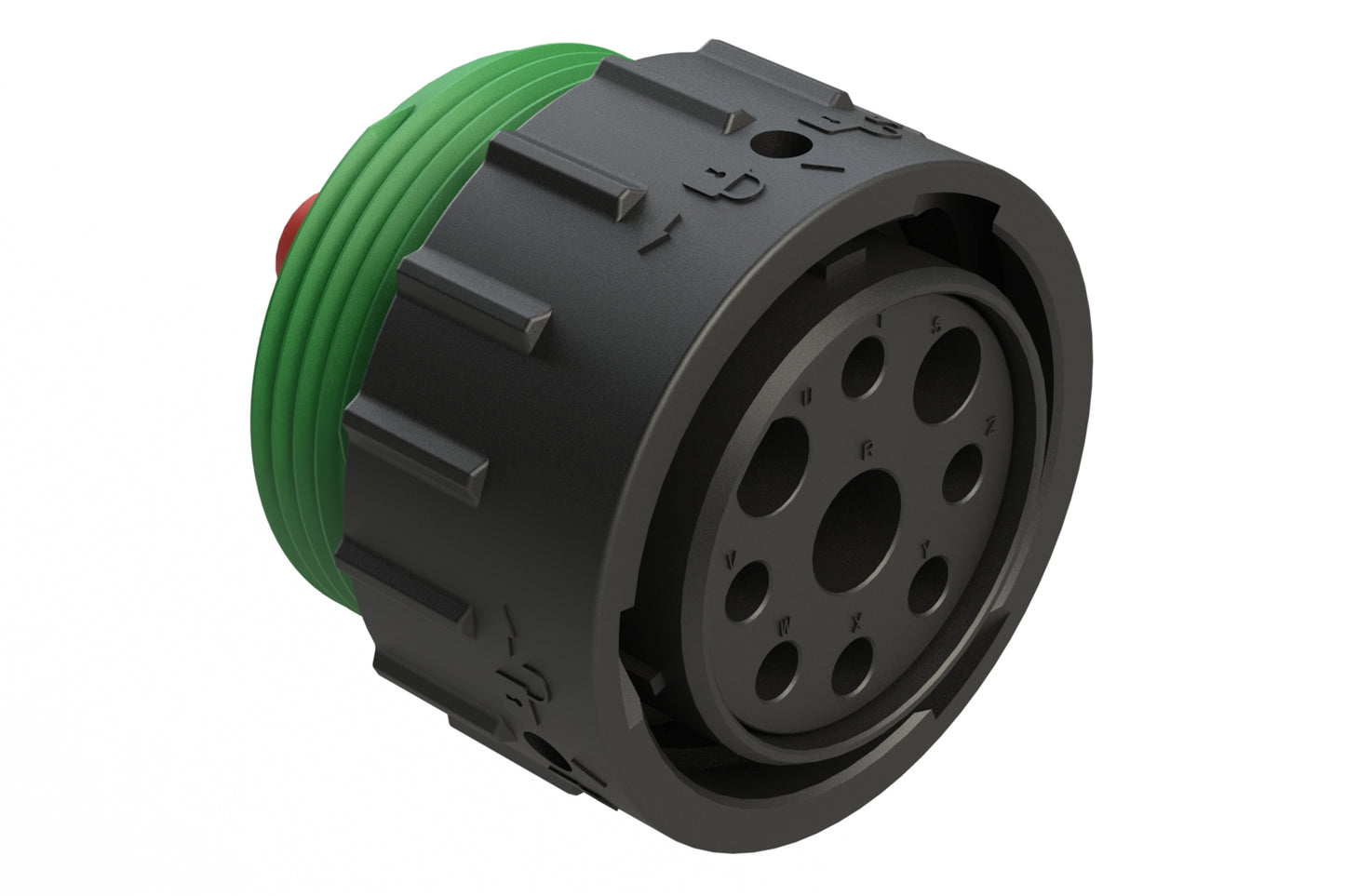 AHDP06-24-09SN-WTA 9 Position Plug, Socket, Shell Size 24, Normal Diameter Seal (Green Adapter), Wide Thread Adapter