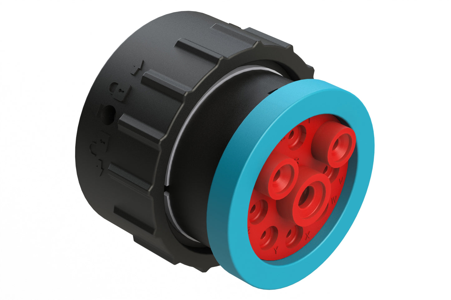 AHDP06-24-09SR-BRA 9 Position Plug, Socket, Shell Size 24, Reduced Diameter Seal (Blue Adapter), Backshell Ring Adapter. HDP26-24-9SE-L017