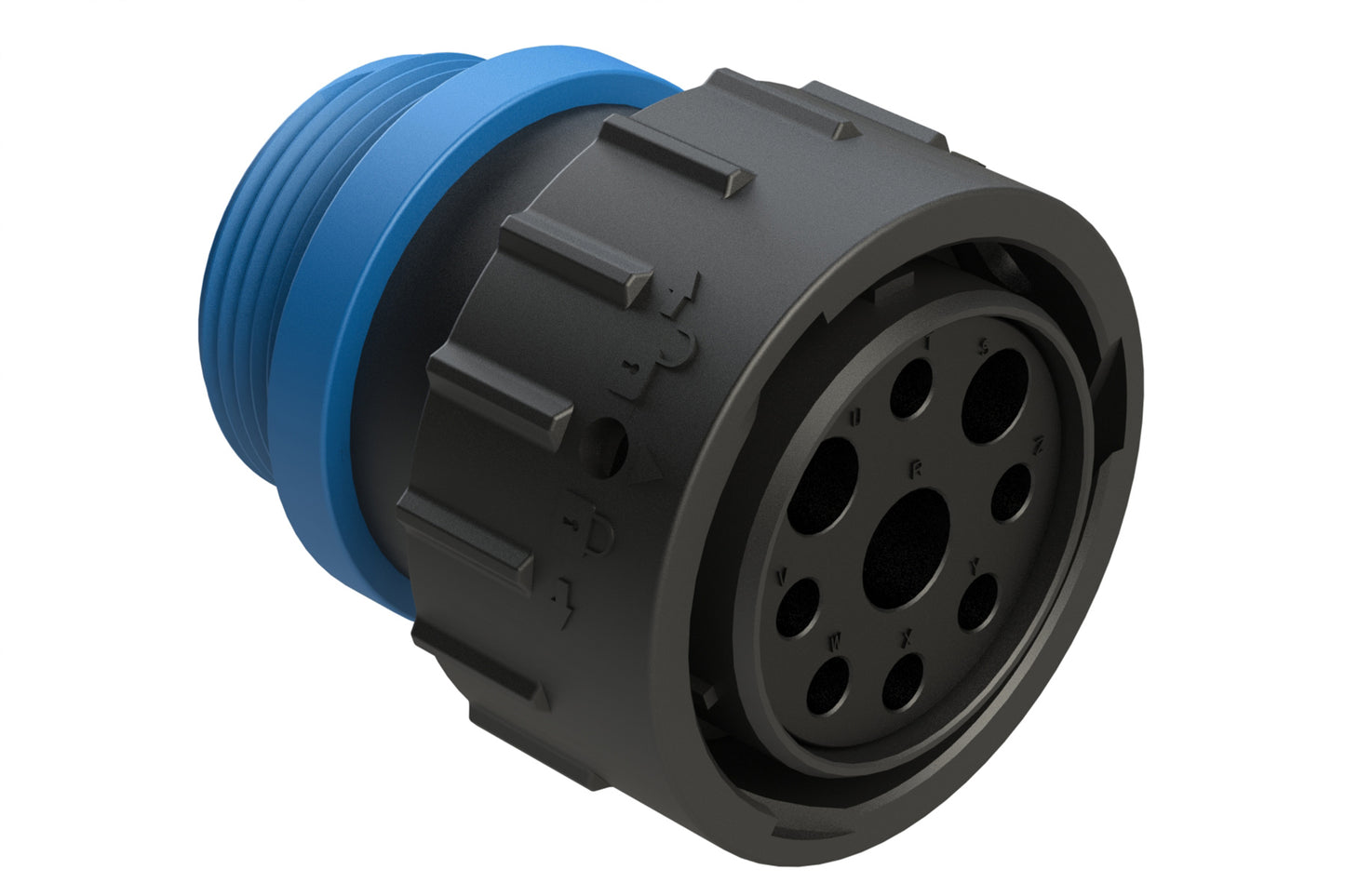 AHDP06-24-09SR-STA 9 Position Plug, Socket, Shell Size 24, Reduced Diameter Seal (Blue Adapter), Small Thread Adapter. HDP26-24-9SE-L015