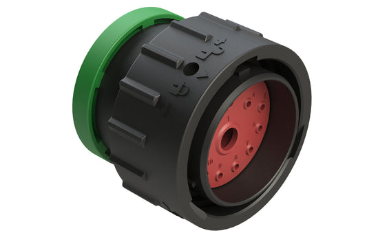 AHDP06-24-14PN-BRA 14 Position Receptacle, Pin, Shell Size 24, Normal Diameter Seal (Green Adapter), Backshell Ring Adapter. HDP26-24-14PN-L017