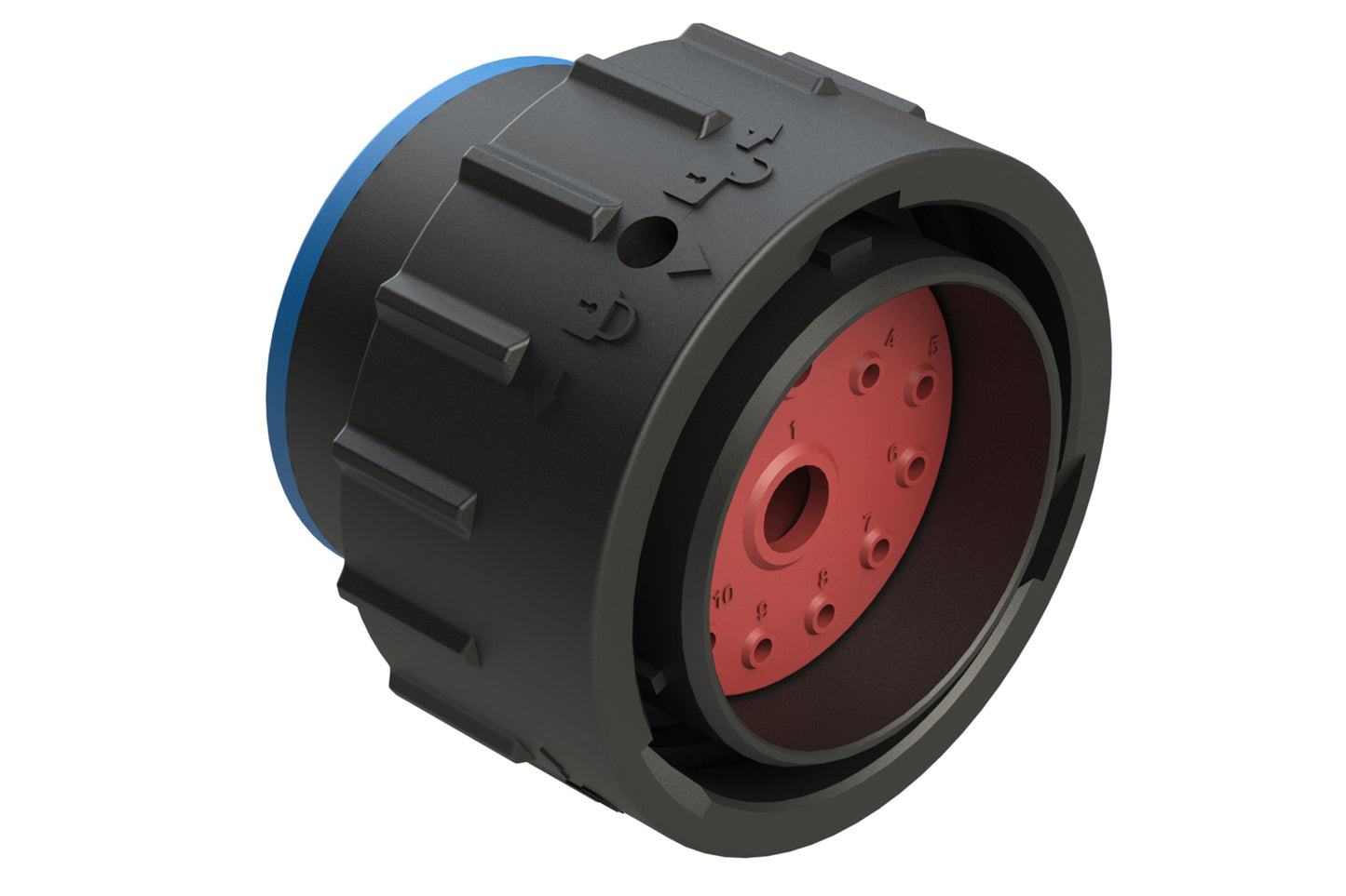 AHDP06-24-14PR-SRA 14 Position Plug, Pin, Shell Size 24, Reduced Diameter Seal (Blue Adapter), Smooth Ring Adapter. HDP26-24-14PE