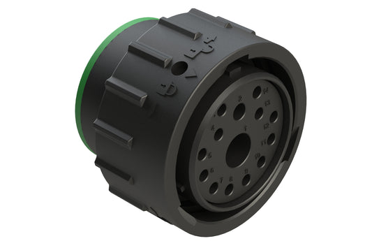 AHDP06-24-14SN-SRA 14 Position Plug, Socket, Shell Size 24, Normal Diameter Seal (Green Adapter), Smooth Ring Adapter. HDP26-24-14SN