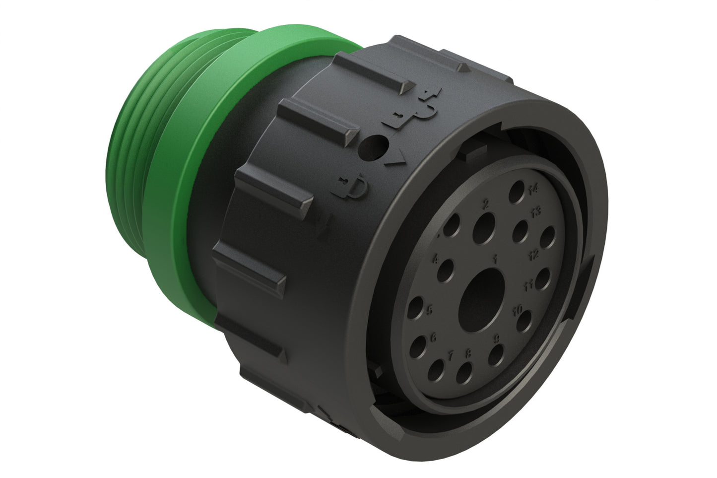 AHDP06-24-14SN-STA 14 Position Plug, Socket, Shell Size 24, Normal Diameter Seal (Green Adapter), Small Thread Adapter. HDP26-24-14SN-L015