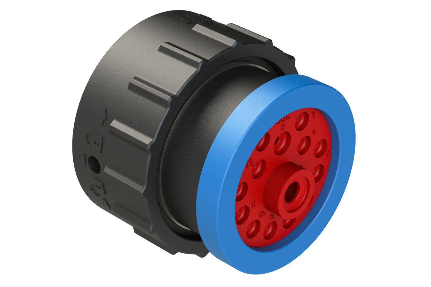 AHDP06-24-14SR-BRA 14 Position Plug, Socket, Shell Size 24, Reduced Diameter Seal (Blue Adapter), Backshell Ring Adapter. HDP26-24-14SE-L017