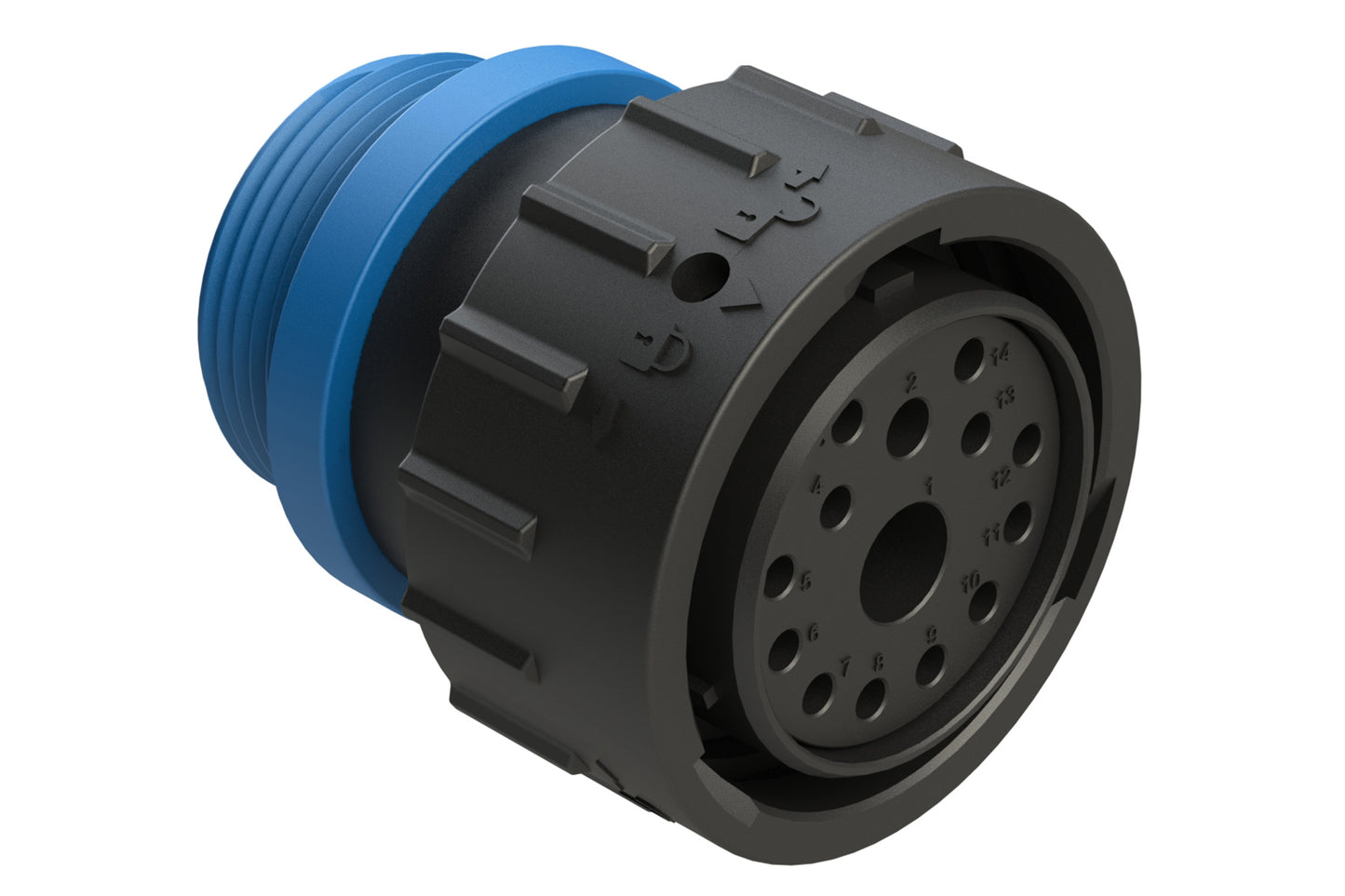AHDP06-24-14SR-STA 14 Position Plug, Socket, Shell Size 24, Reduced Diameter Seal (Blue Adapter), Small Thread Adapter