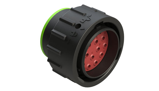 AHDP06-24-16PN-SRA 16 Position Plug, Shell Size 24, Pin, Normal Diameter Seal (Green Adapter), Smooth Ring Adapter. HDP26-24-16PN