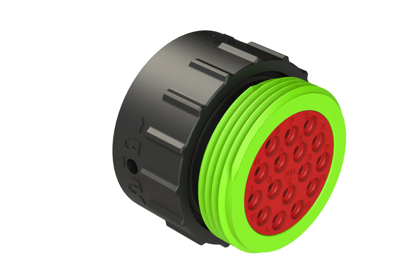 AHDP06-24-16PN-WTA 16 Position Plug, Pin, Shell Size 24, Normal Diameter Seal (Green Adapter), Wide Thread Adapter. HDP26-24-16PN-L024