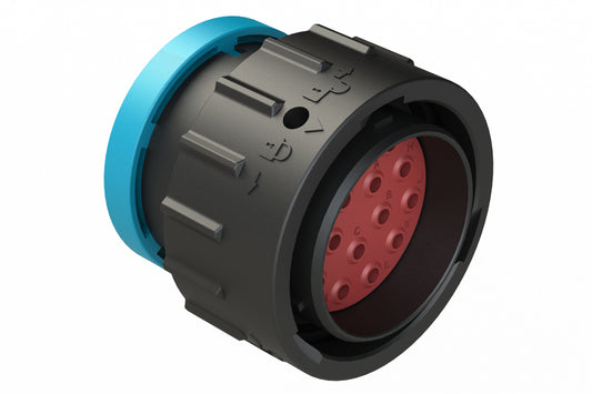 AHDP06-24-16PR-BRA 16 Position Plug, Pin, Shell Size 24, Reduced Diameter Seal (Blue Adapter), Backshell Ring Adapter. HDP26-24-16PE-L017