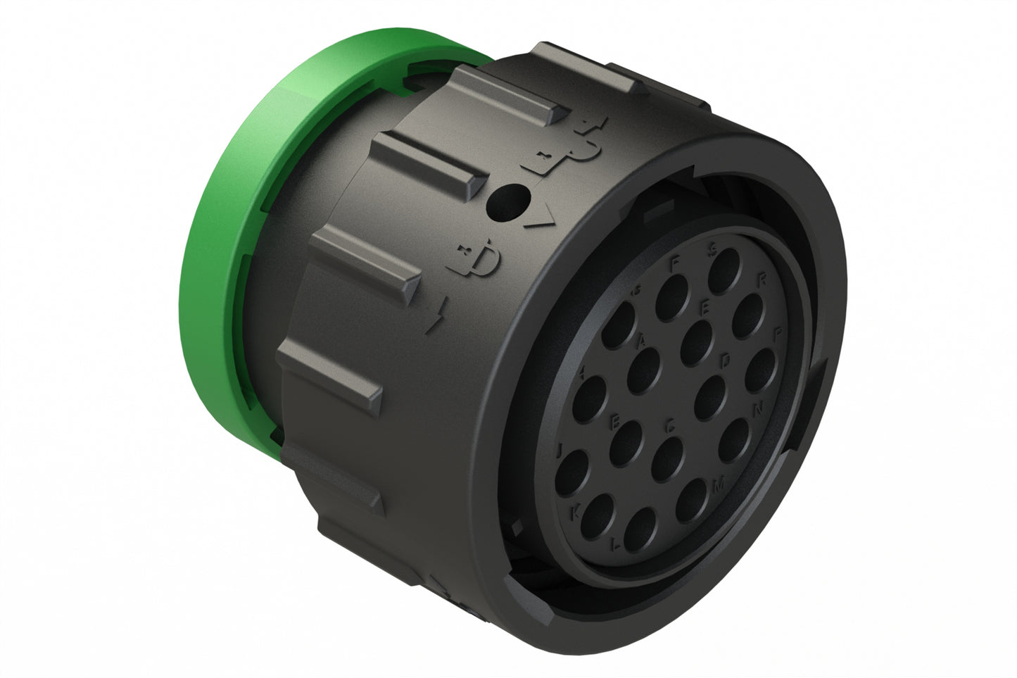 AHDP06-24-16SN-BRA 16 Position Plug, Socket, Shell Size 24, Normal Diameter Seal (Green Adapter), Backshell Ring Adapter. HDP26-24-16SN-L017