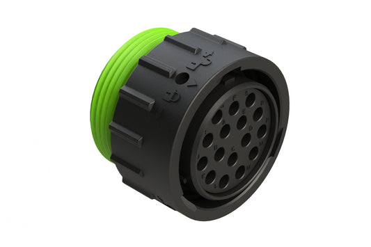 AHDP06-24-16SN-WTA 16 Position Plug, Socket, Shell Size 24, Normal Diameter Seal (Green Adapter), Wide Thread Adapter. HDP26-24-16SN-L024