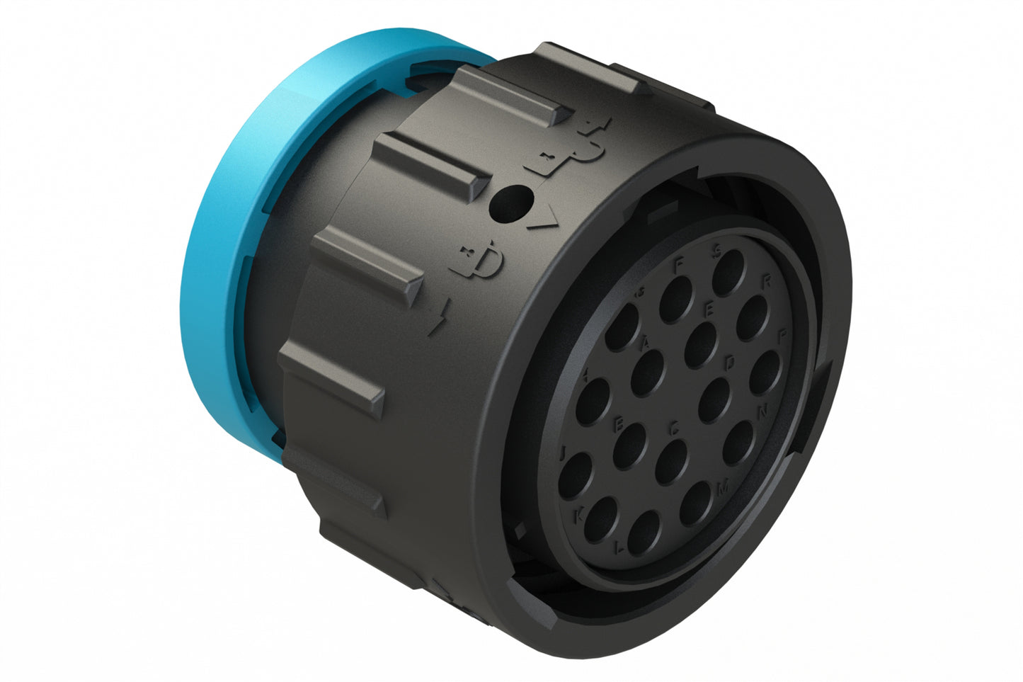 AHDP06-24-16SR-BRA 16 Position Plug, Socket, Shell Size 24, Reduced Diameter Seal (Blue Adapter), Backshell Ring Adapter. HDP26-24-16SE-L017