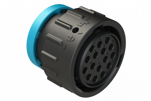 AHDP06-24-16SR-BRA 16 Position Plug, Socket, Shell Size 24, Reduced Diameter Seal (Blue Adapter), Backshell Ring Adapter. HDP26-24-16SE-L017