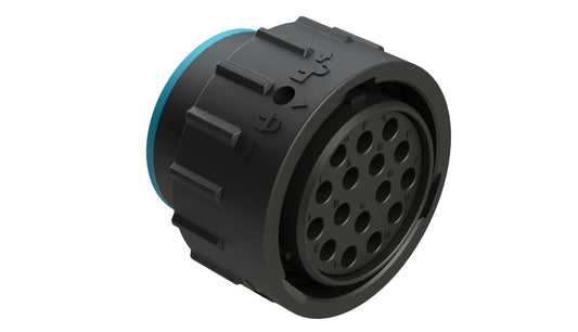 AHDP06-24-16SR-SRA 16 Position Plug, Socket, Shell Size 24, Reduced Diameter Seal (Blue Adapter), Smooth Ring Adapter. HDP26-24-16SE