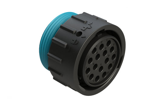 AHDP06-24-16SR-WTA 16 Position Plug, Socket, Shell Size 24, Reduced Diameter Seal (Blue Adapter), Wide Thread Adapter. HDP26-24-16SE-L024