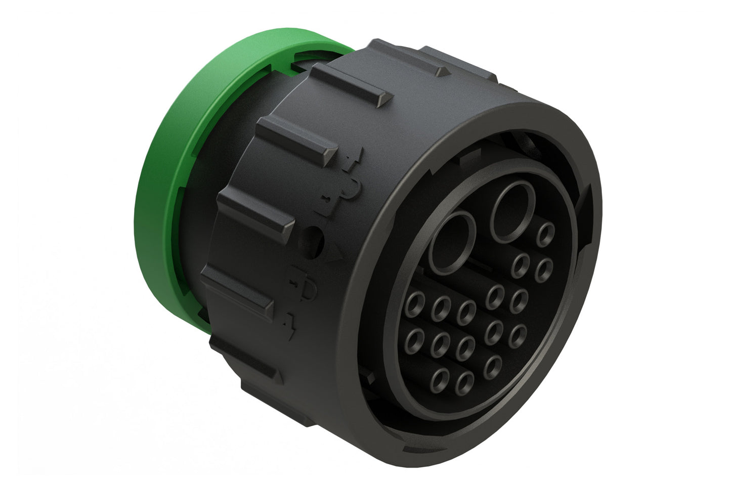 AHDP06-24-18SN-BRACL82 18 Position Plug, Socket, Shell Size 24, Normal Diameter Seal (Green Adapter), Backshell Ring Adapter