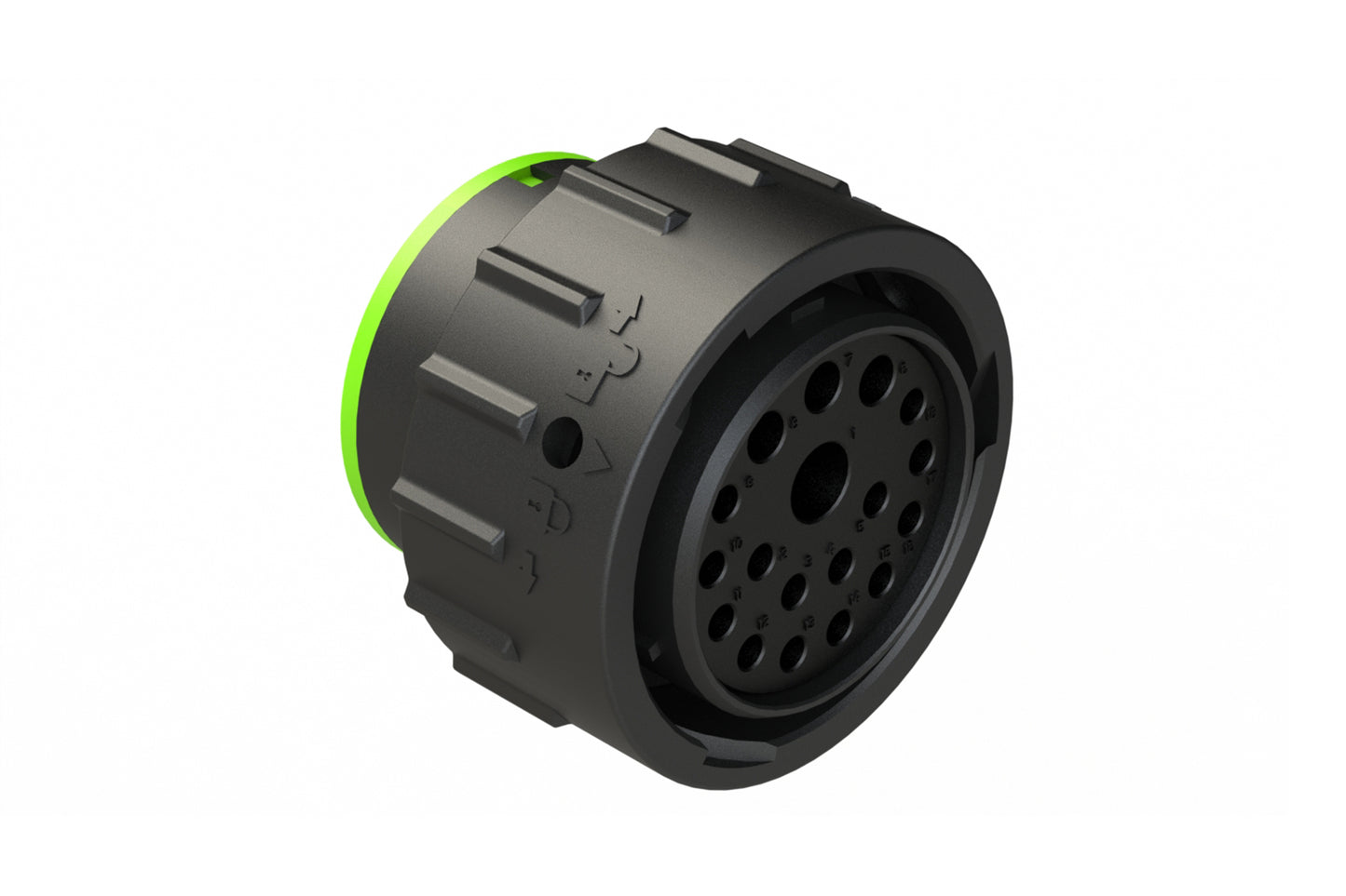 AHDP06-24-18SN-SRA 18 Position Plug, Socket, Shell Size 24, Normal Diameter Seal (Green Adapter). HDP26-24-18SN