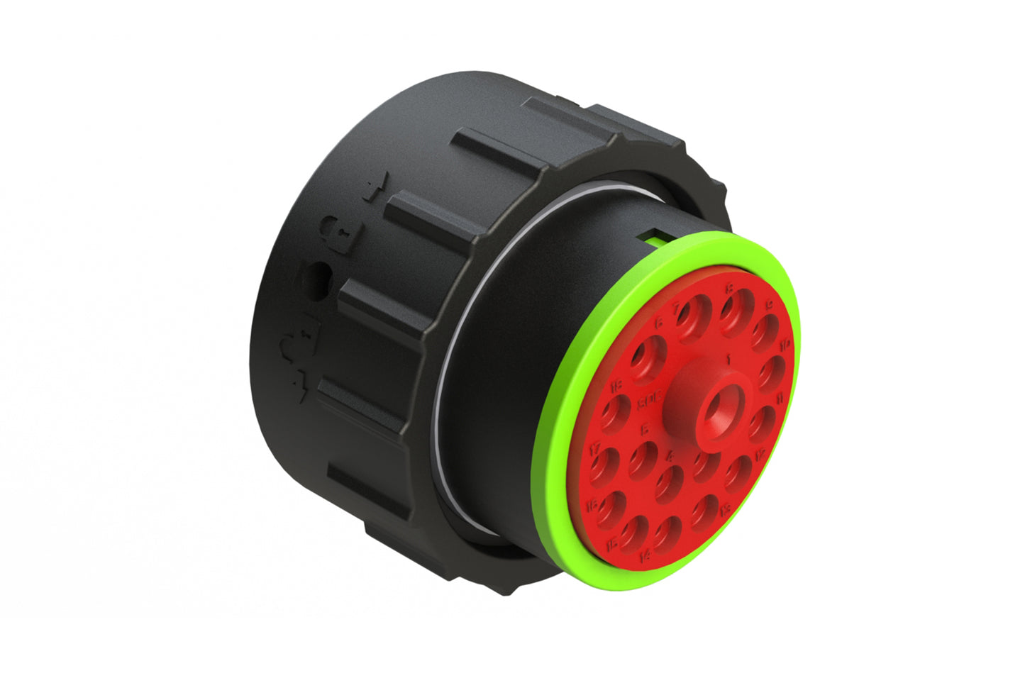 AHDP06-24-18SN-SRA 18 Position Plug, Socket, Shell Size 24, Normal Diameter Seal (Green Adapter). HDP26-24-18SN