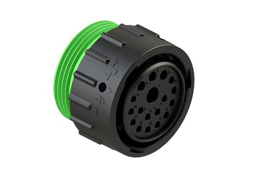 AHDP06-24-18SN-WTA 18 Position Plug, Socket, Shell Size 24, Normal Diameter Seal (Green Adapter), Wide Thread Adapter. HDP26-24-18SN-L024