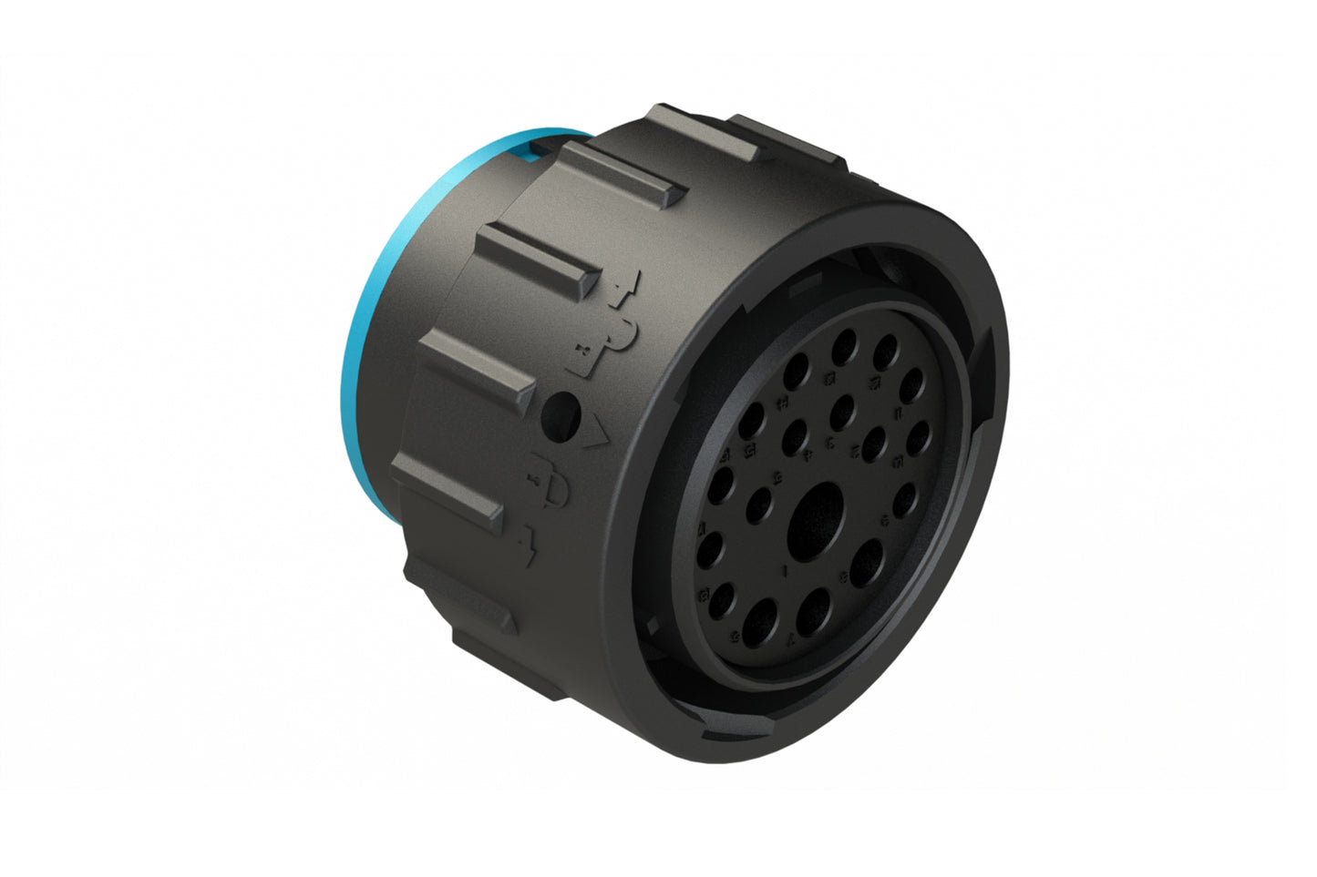 AHDP06-24-18SR-SRA 18 Position Plug, Socket, Shell Size 24, Reduced Diameter Seal (Blue Adapter), Smooth Ring Adapter. HDP26-24-18SE