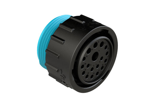 AHDP06-24-18SR-WTA 18 Position Plug, Socket, Shell Size 24, Reduced Diameter Seal (Blue Adapter), Wide Thread Adapter. HDP26-24-18SE-L024