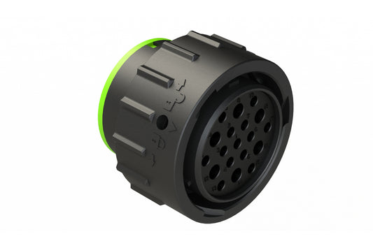 AHDP06-24-19SN-SRA 19 Position Plug, Socket, Shell Size 24, Normal Diameter Seal (Green Adapter), Smooth Ring Adapter. HDP26-24-19SN