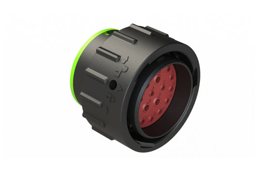 AHDP06-24-21PN-SRA 21 Position Plug, Pin, Shell Size 24, Normal Diameter Seal (Green Adapter), Smooth Ring Adapter. HDP26-24-21PN