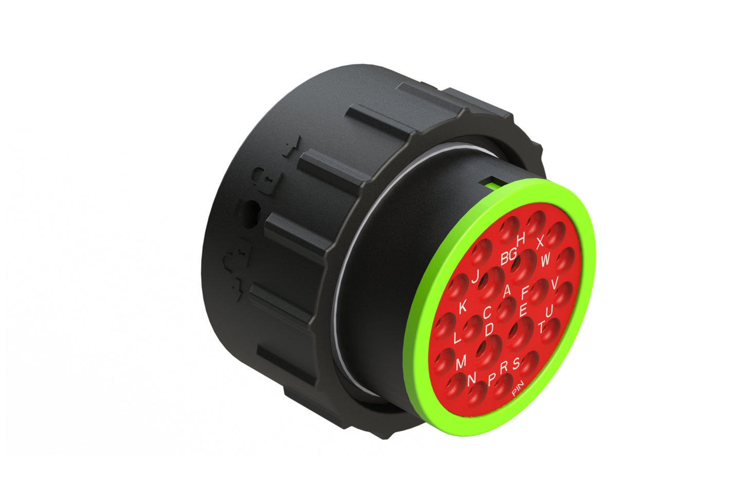 AHDP06-24-21PN-SRA 21 Position Plug, Pin, Shell Size 24, Normal Diameter Seal (Green Adapter), Smooth Ring Adapter. HDP26-24-21PN